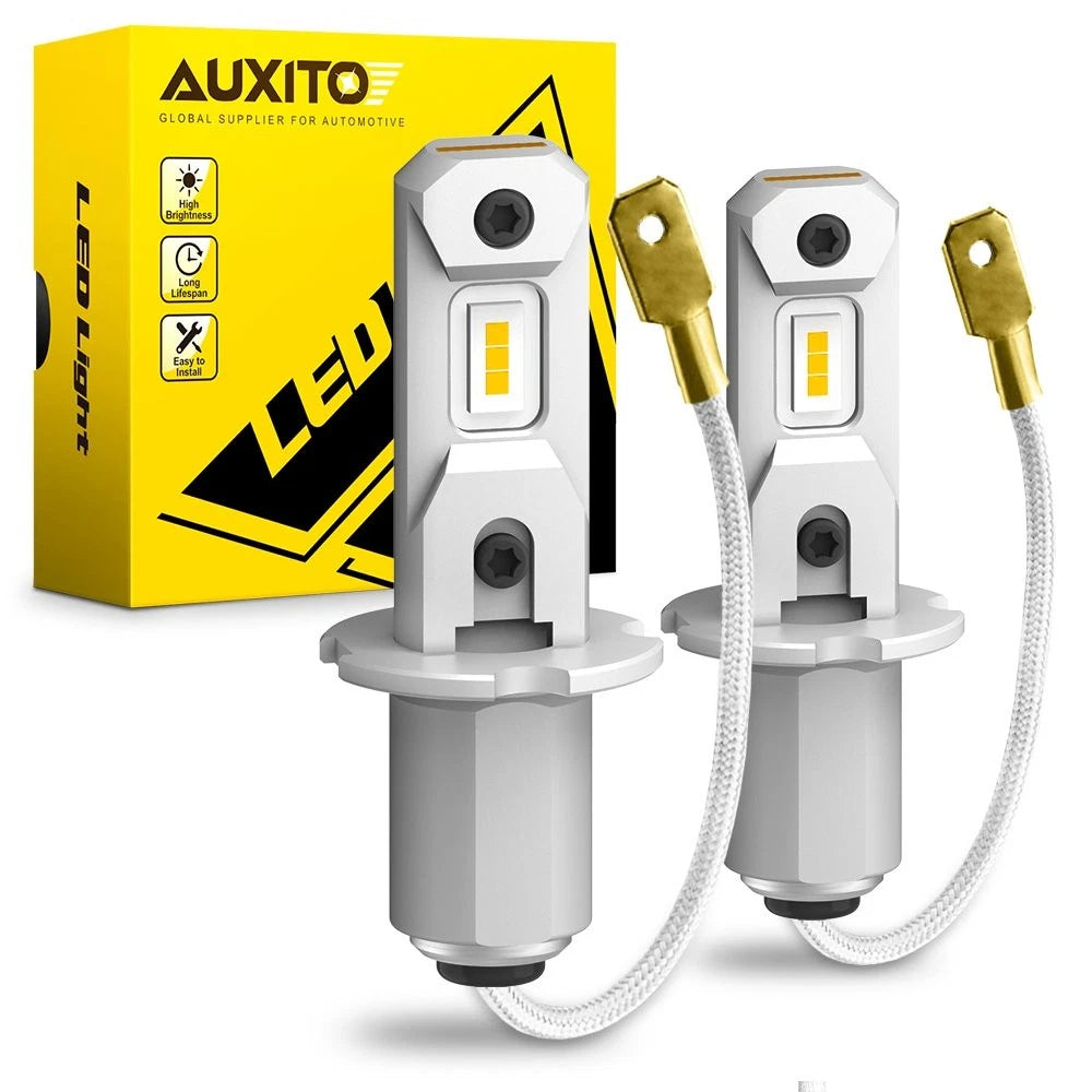 2X H3 3000K LED Fog Light Bulbs for AUXITO (EXV)