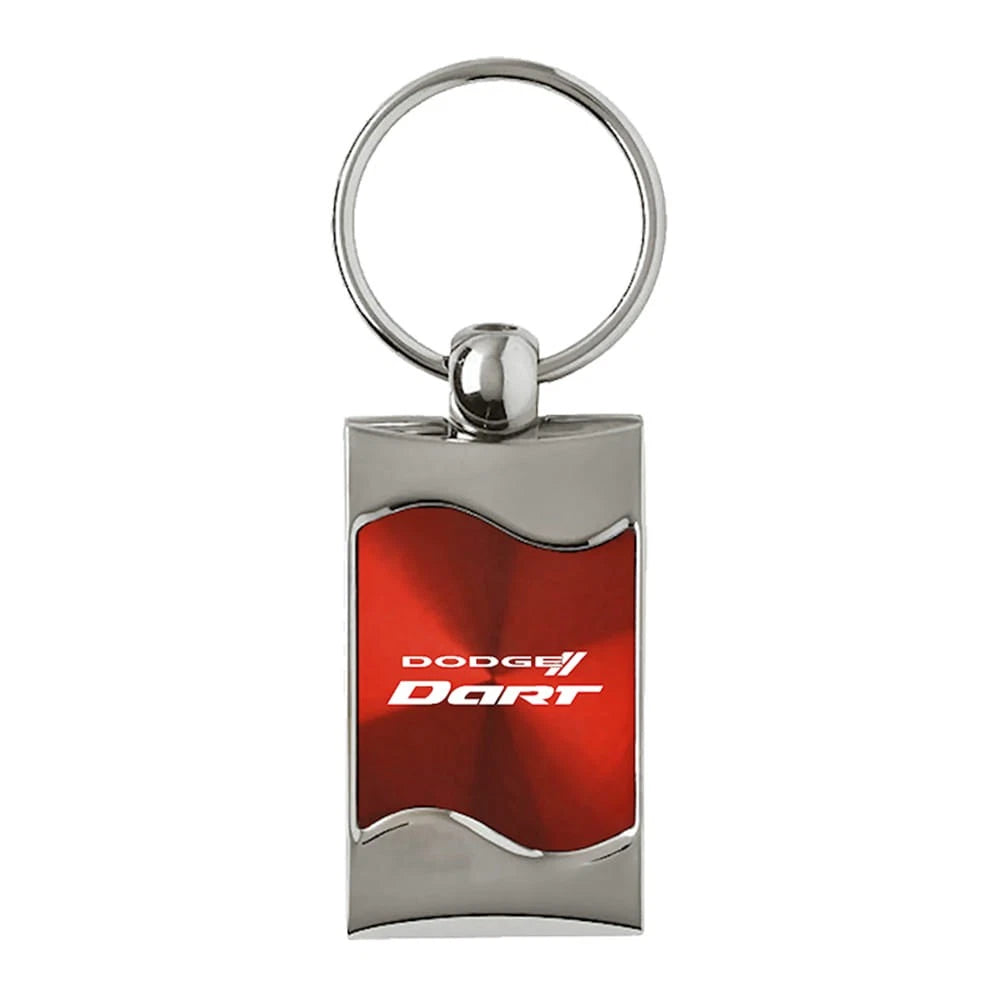 Red Rectangular Wave Keychain - Officially Licensed for Dodge Dart