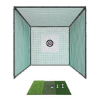 10x10ft Black Steel Golf Cage Net for Hitting Practice