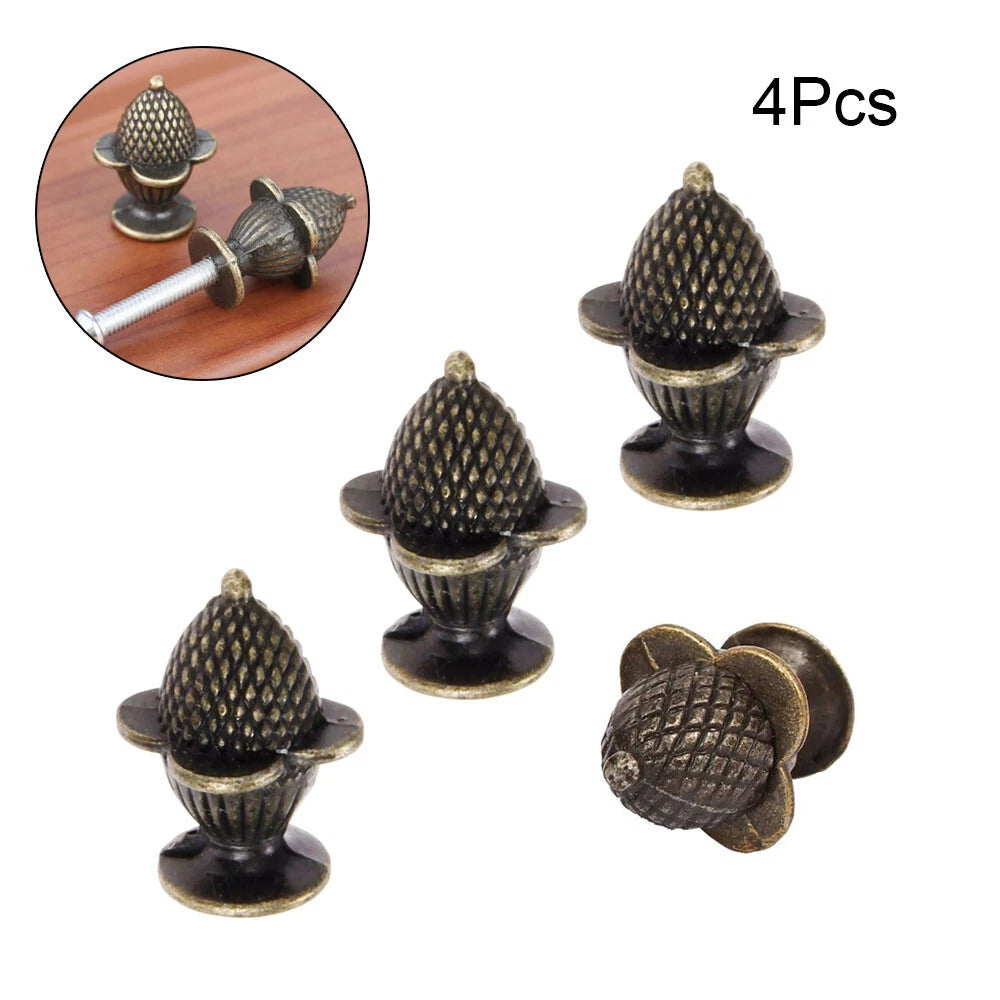 Set of 4 Strawberry Shape Drawer Pull Knobs for Cabinet Hardware