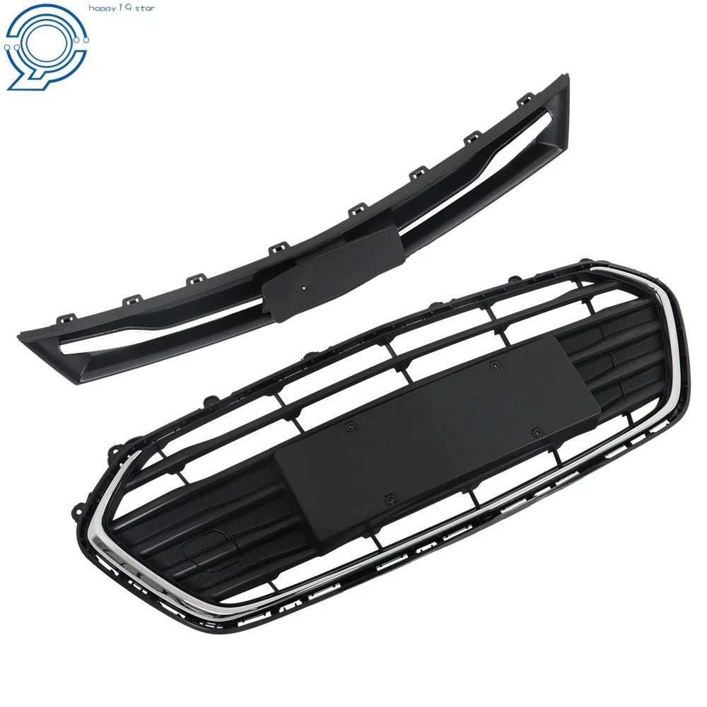 Pair Upper & Lower Grille Mesh for Chevrolet Trax (2017-2021) Chrome