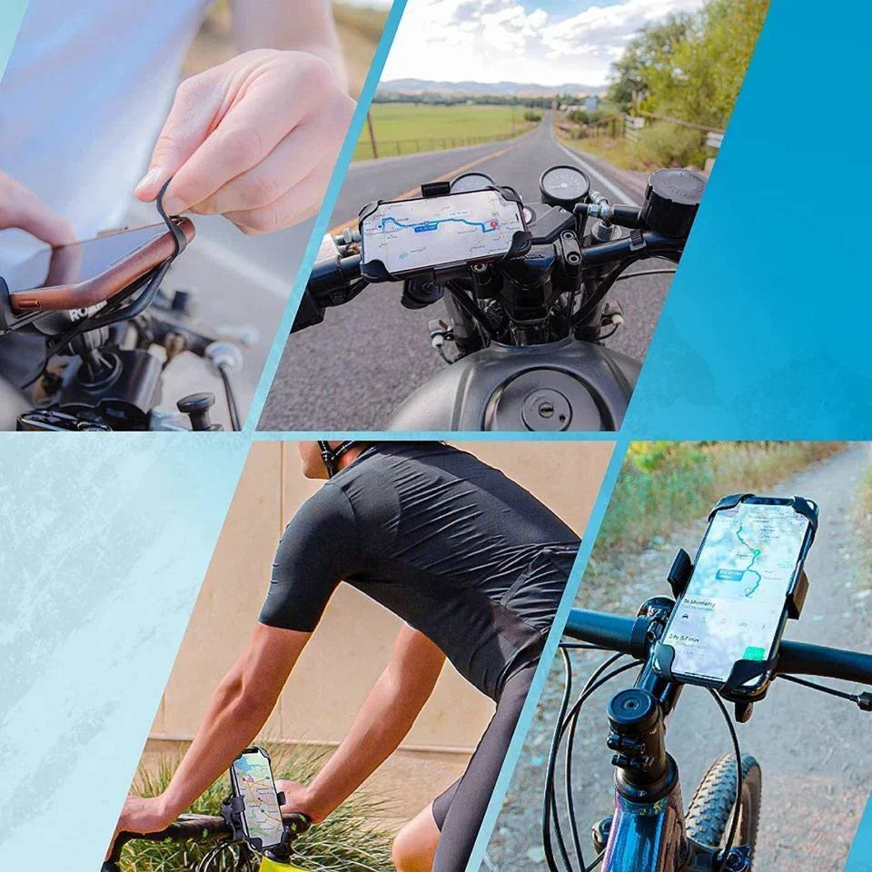 Universal Bike Mount Holder for iPhone Galaxy - Fits Most Handlebar Sizes