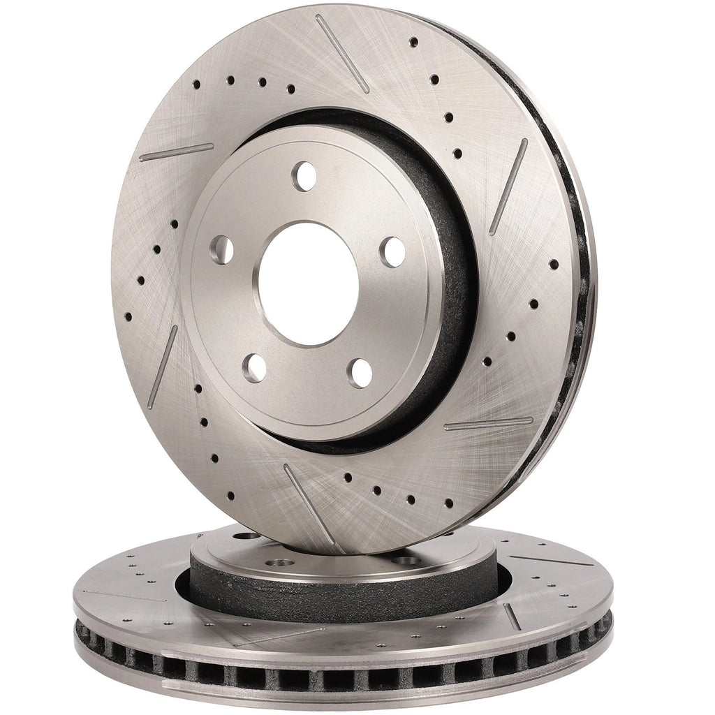 Front Drilled Slotted Brake Rotors for Dodge Durango Jeep Grand Cherokee (2000–2021)