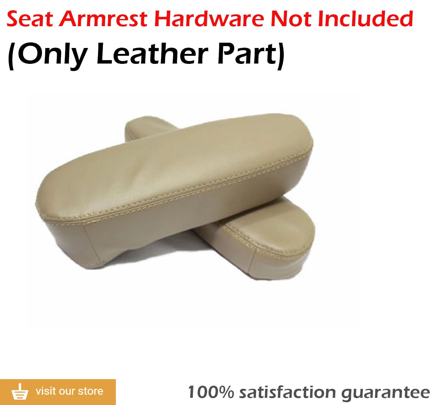 Front Seat Armrest Cover for Honda Odyssey (2005–2010) Beige Leather Synthetic