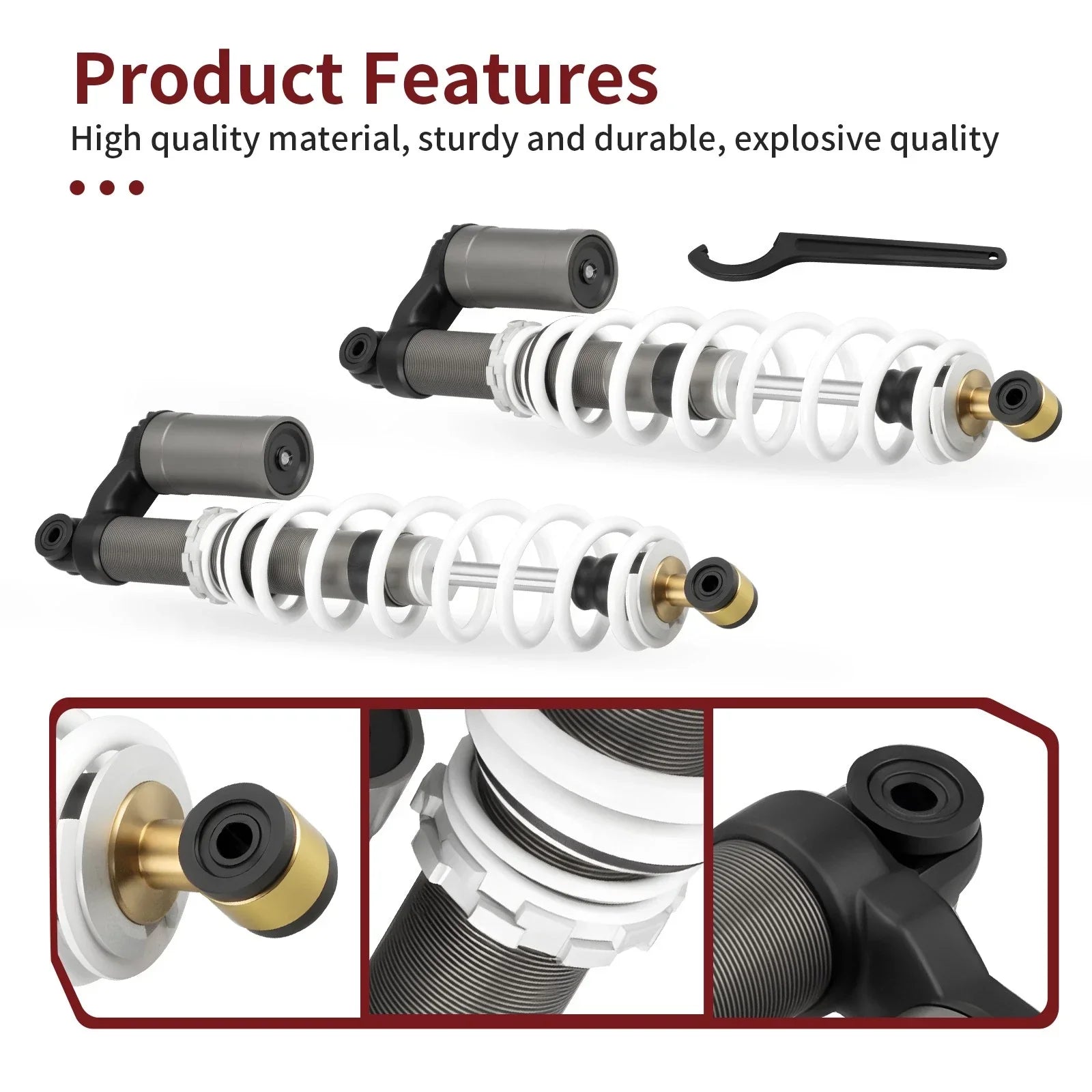 Air Front Shocks Absorbers & Tool 2 x Polaris RZR S 800 EFI (2009–2012)