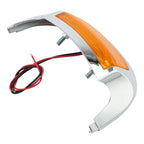 Chrome Front Fender Tip Orange Light for Harley Electra Glide FLHT (2014-2022)