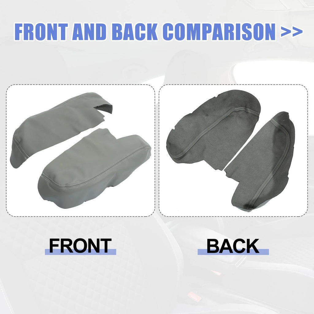 1 Pair Front Door Armrest Cover Pad for Honda Ridgeline (2006–2014) Gray