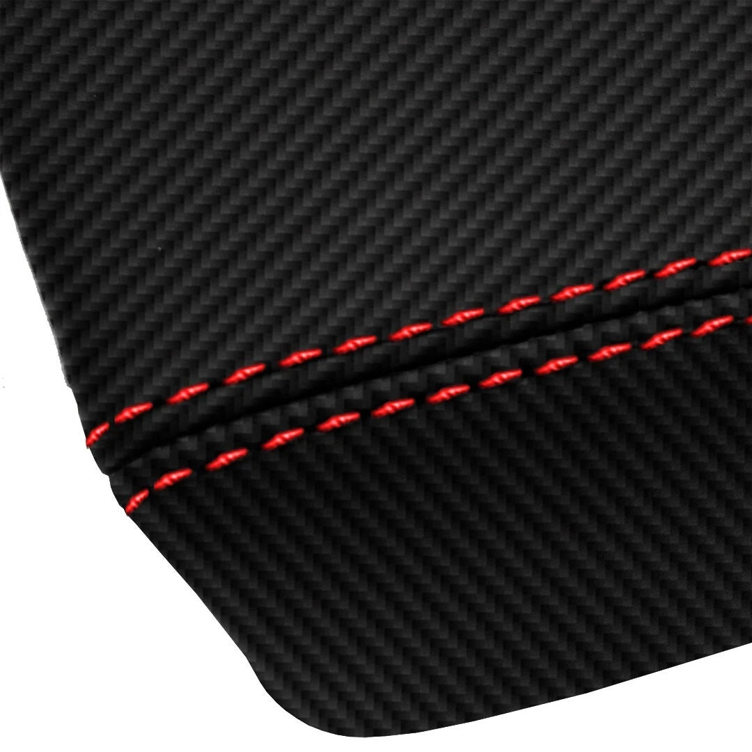 Console Armrest Cover for Honda Accord (2003–2007) Carbon Fiber Red Stitch