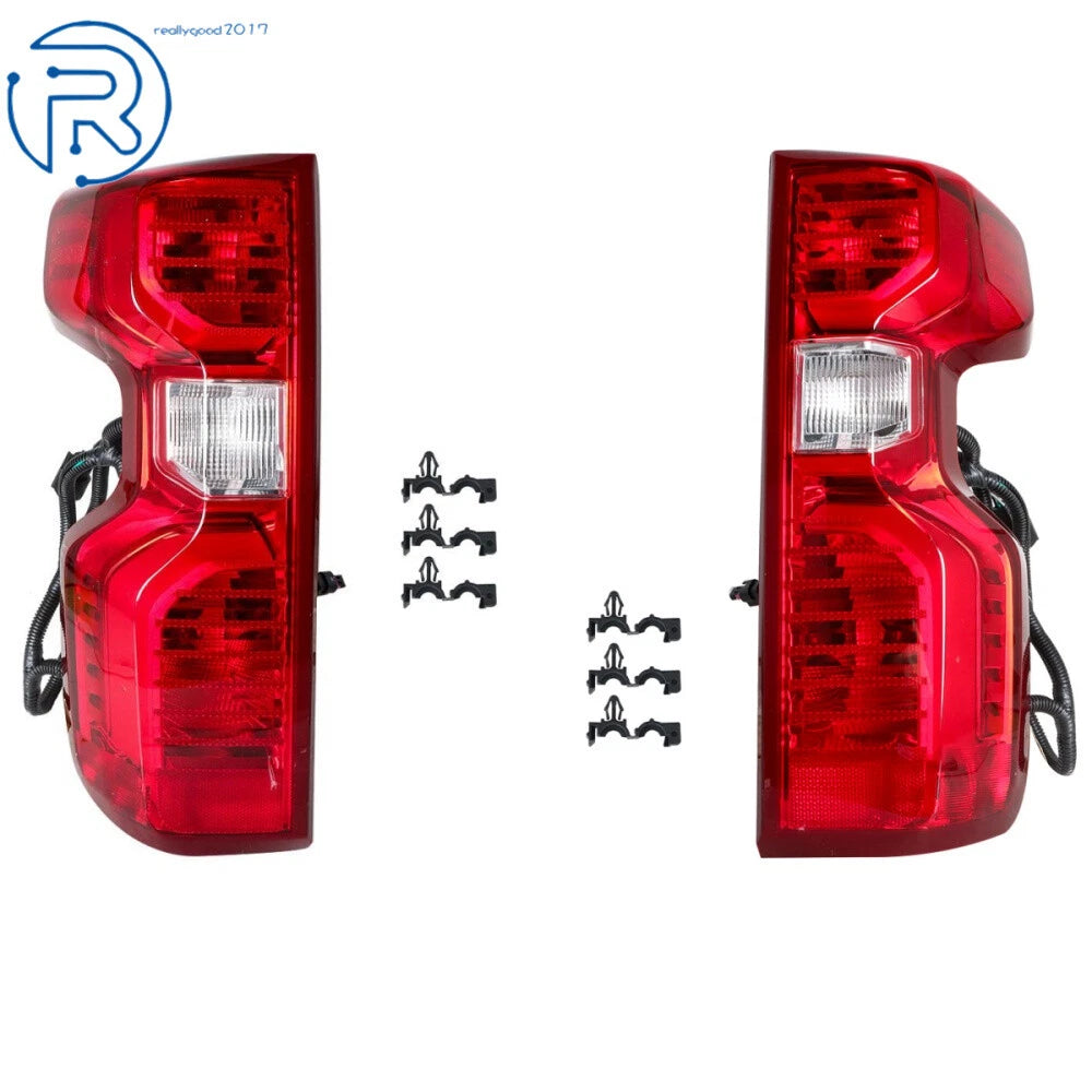Set of 2 Halogen Tail Light Lamps for Chevy Silverado 1500 (2019-2021)