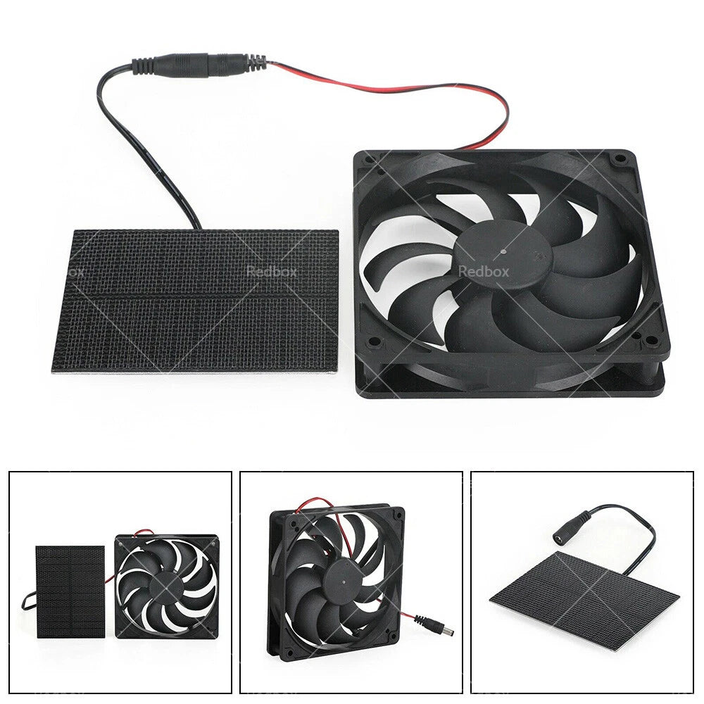 3W Solar Panel Fan for Greenhouse Pet Dog Chicken House