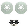 Bosch Rear Quietcast Rotors & Semi-Met Disc Brake Pad Kit for A3, Beetle, Golf, Jetta