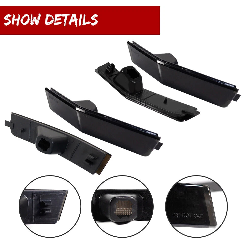 Set of 2 Smoked Lens Side Marker Light Housings for Lincoln MKX (2007–2010)