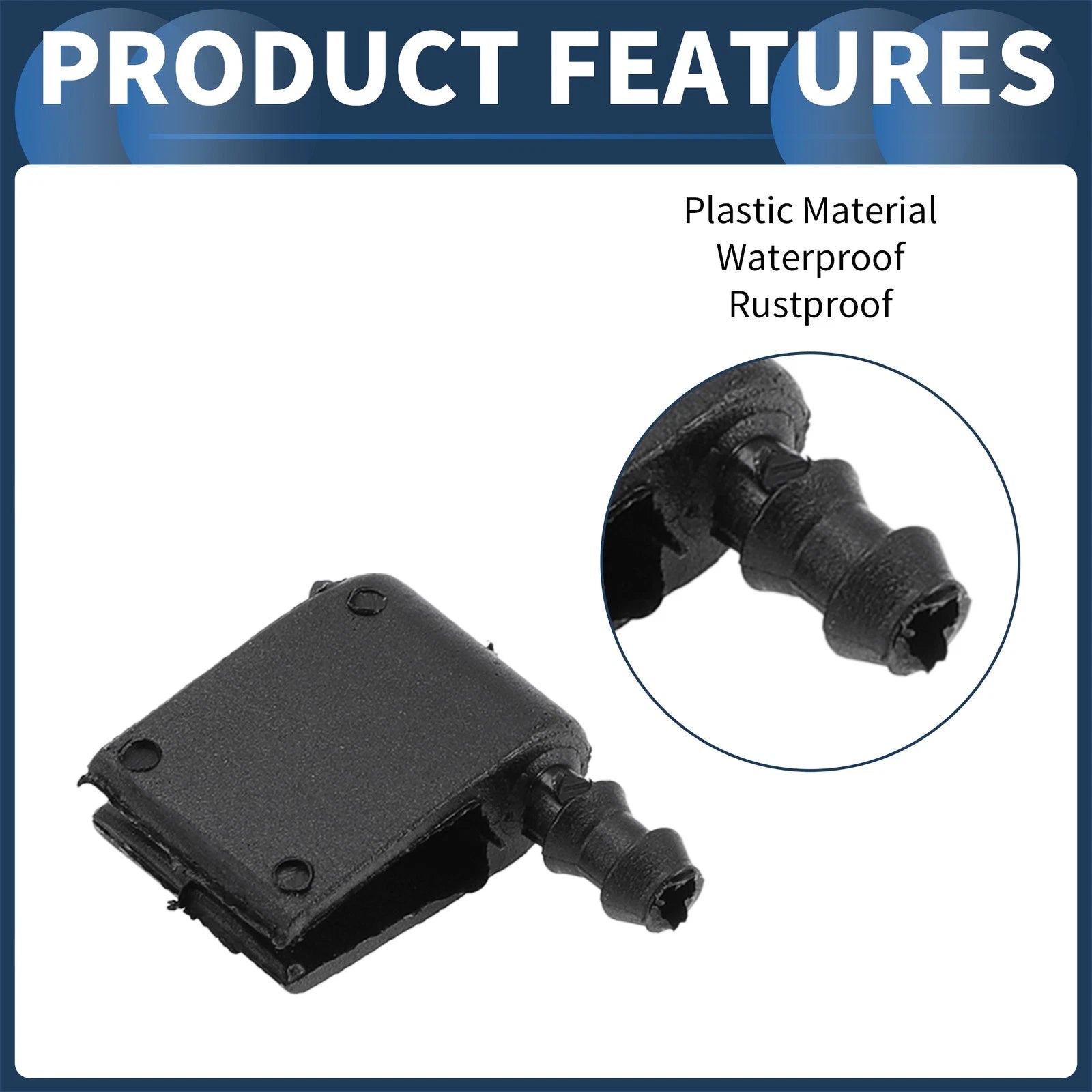 Set of 2 Front Windshield Washer Nozzles No. 2E1955985 for Mercedes-Benz Sprinter 