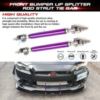 Adjustable Purple Rear Front Lip Splitter Tie Bar for GMC (6"-9") (2014-2024)
