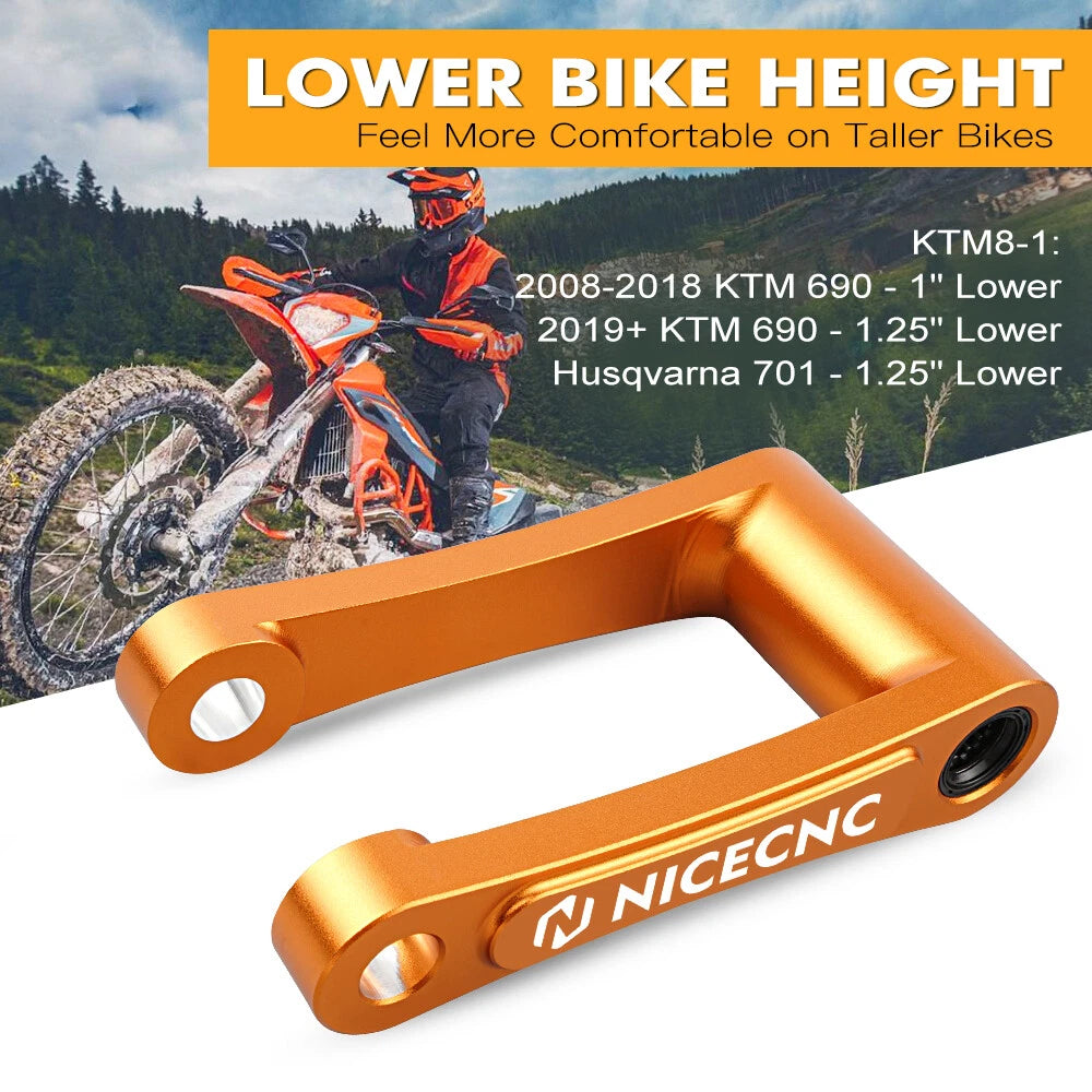1.25" Lowering Link for Husqvarna 701 Enduro/SM (2016–2022) & KTM 690 Enduro/R (2019–2023)