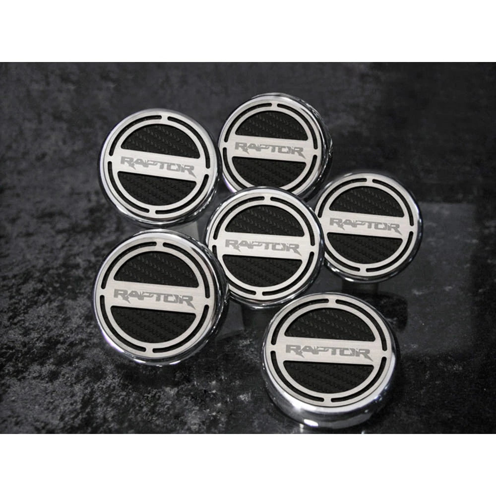 6pc Raptor Cap Covers with Yellow Vinyl Inlay for Ford F-150 (2011–2014)