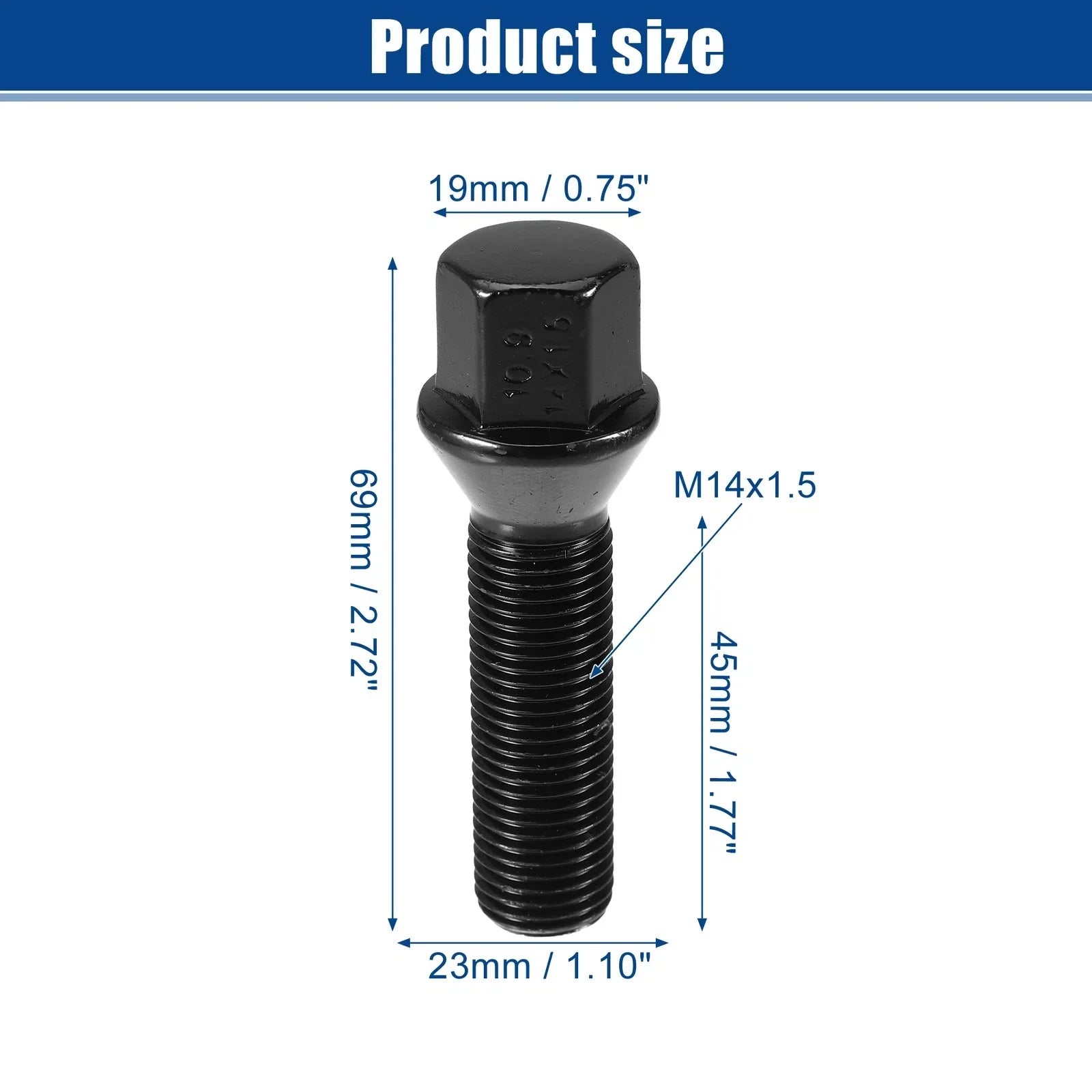 20 x Extended Wheel Lug Bolts M14x1.5 45mm Conical Seat for BMW X3 E83