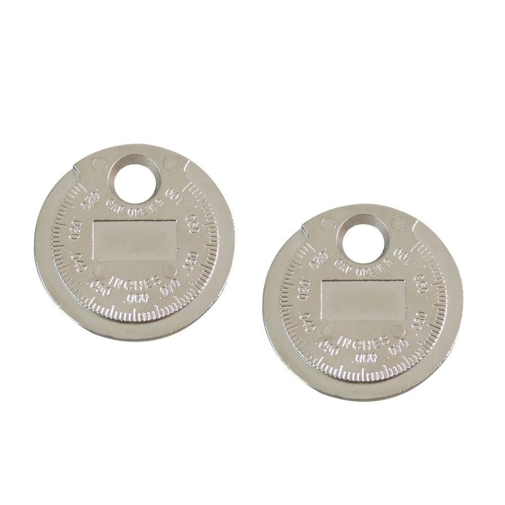 2X Spark Gap Gauge Coin Type Tool for Measurement 0.020 to 0.100 Inch