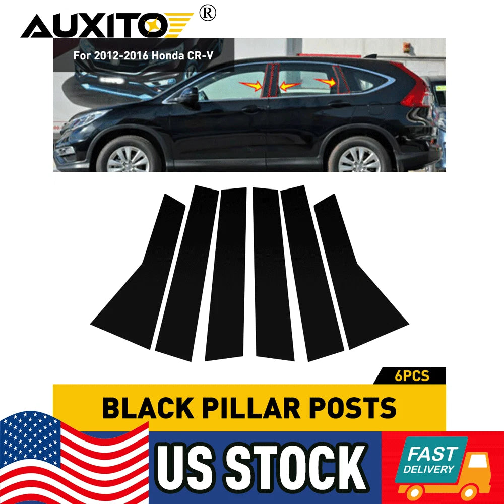 Set of 6 Door Trim Piano Covers for Honda CR-V (2012–2016)