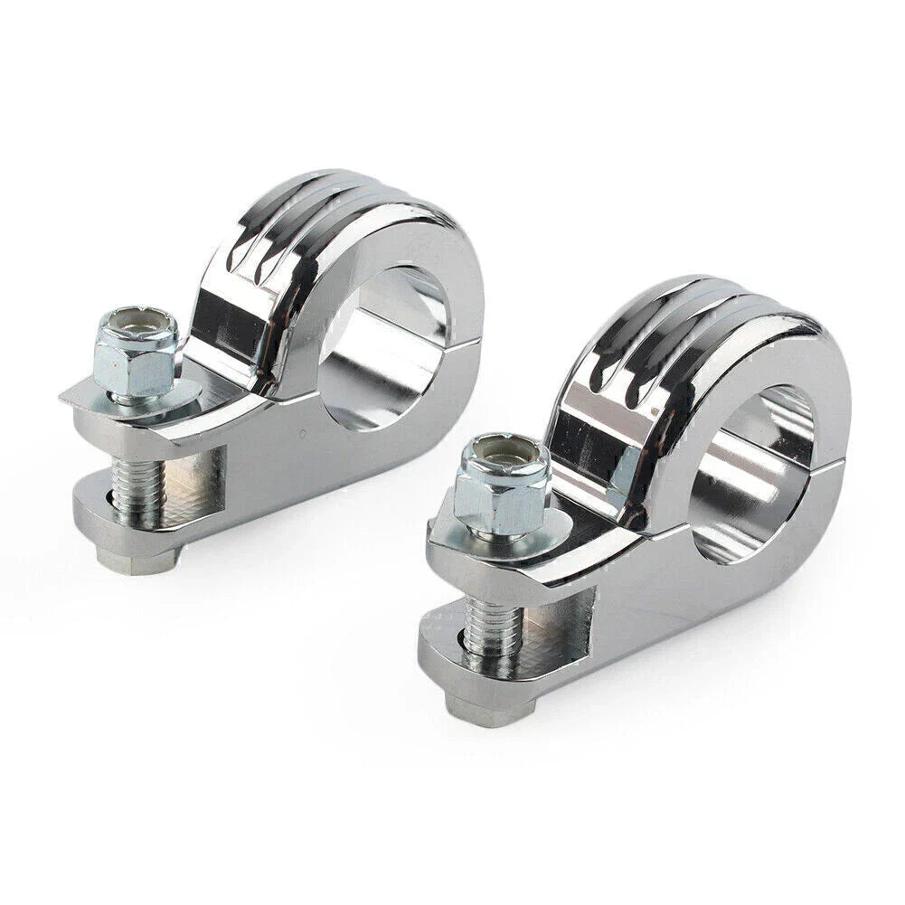 1.5" Chrome Highway Foot Pegs for Harley Touring Road King (2009-2023)