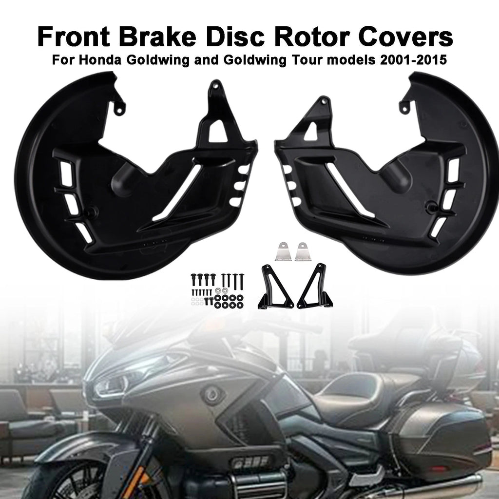 Front Brake Disc Rotor Covers for Honda Goldwing GL1800 F6B (2001–2015) Matte Black