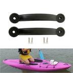 Pair of Black PU Plastic Carry Handles for Kayak Canoe Boat Side Mount