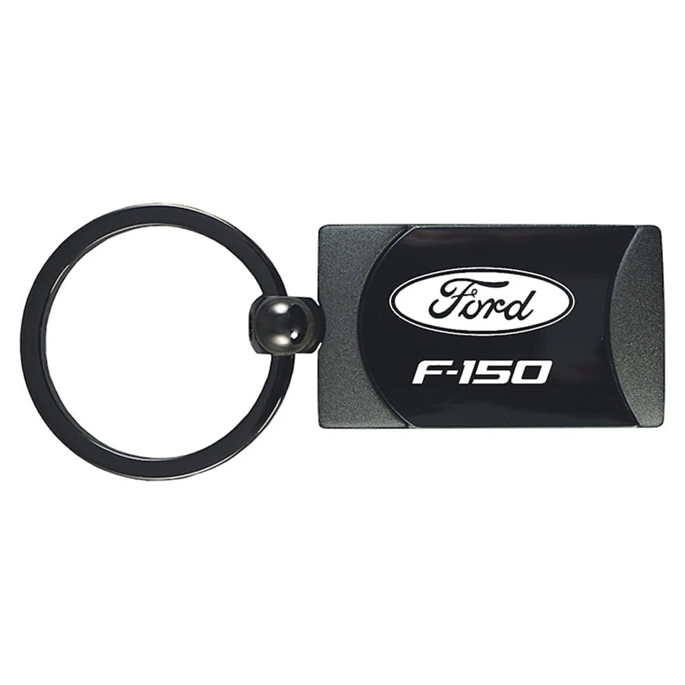 Gun Metal Two-Tone Rectangular Keychain - Officially Licensed for Ford F-150