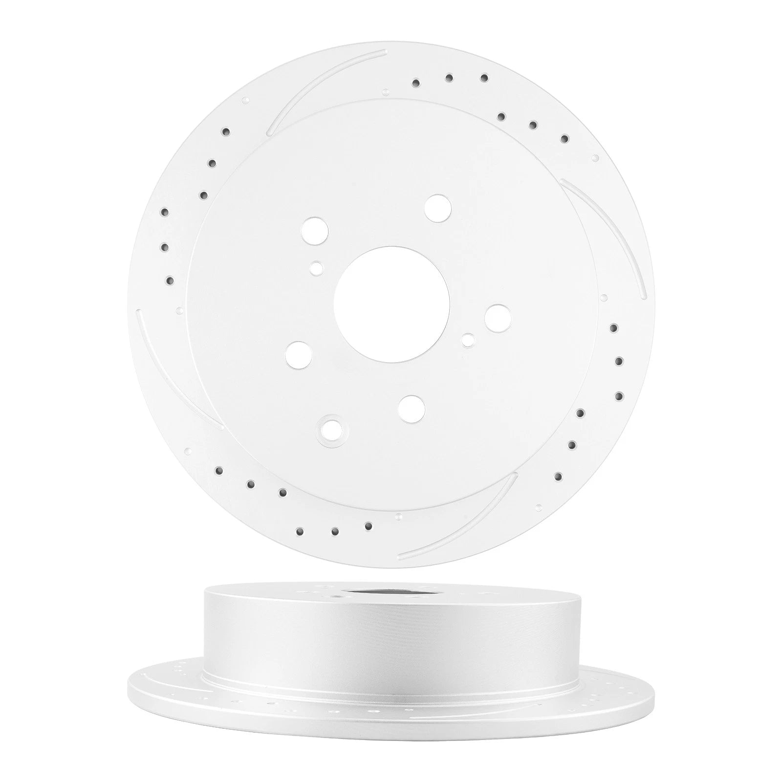 Rear Drilled Slotted Brake Rotors and Pads Kit for Toyota Sienna (2011–2020)