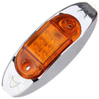 3X 12V Waterproof 6 LED Amber Side Marker Lights for Trailer Truck