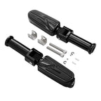 Black Rear Footpegs Footrest with Brackets for Harley Softail (2018–2024)