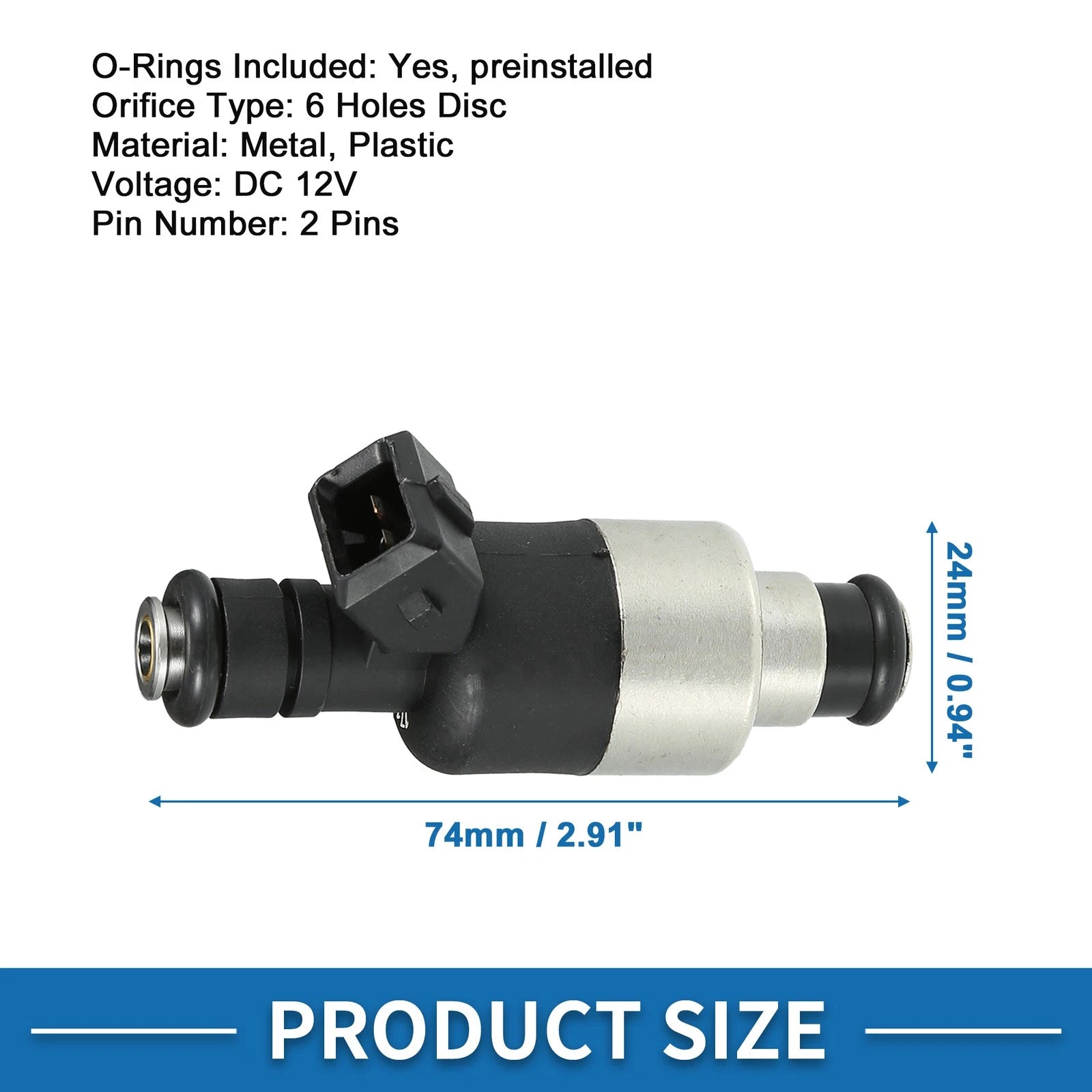 Set of 4 Fuel Injectors No.8171135120 for Chevrolet Cavalier (1998–2000)