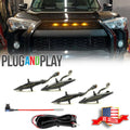 Set of 4 Smoked Lens Amber LED Front Grill Lights for Toyota 4Runner (2014–2021)