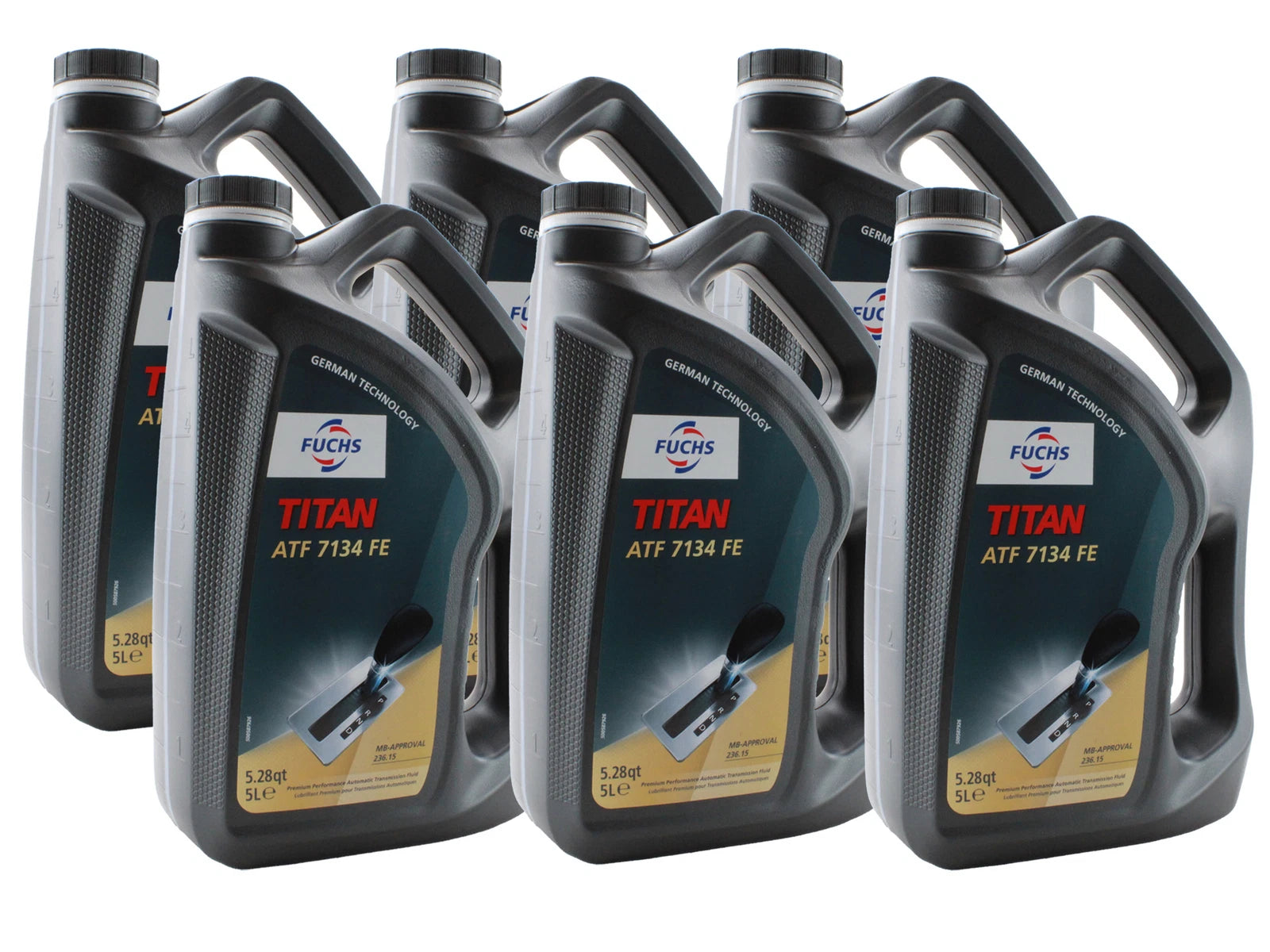 Set of 6 Fuchs 5L TITAN ATF 7134 FE Automatic Transmission Fluid for Benz