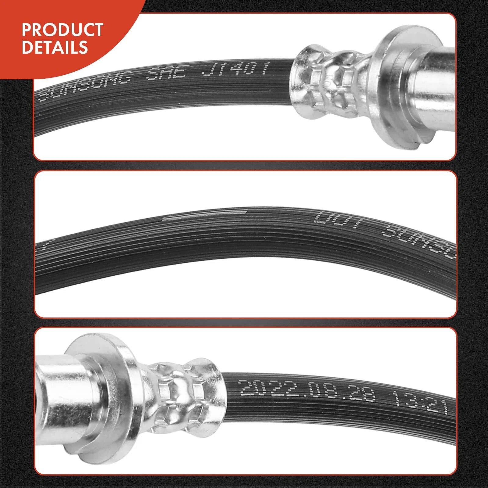 2X Rear Brake Hydraulic Hose for Honda Civic (1984–2000)
