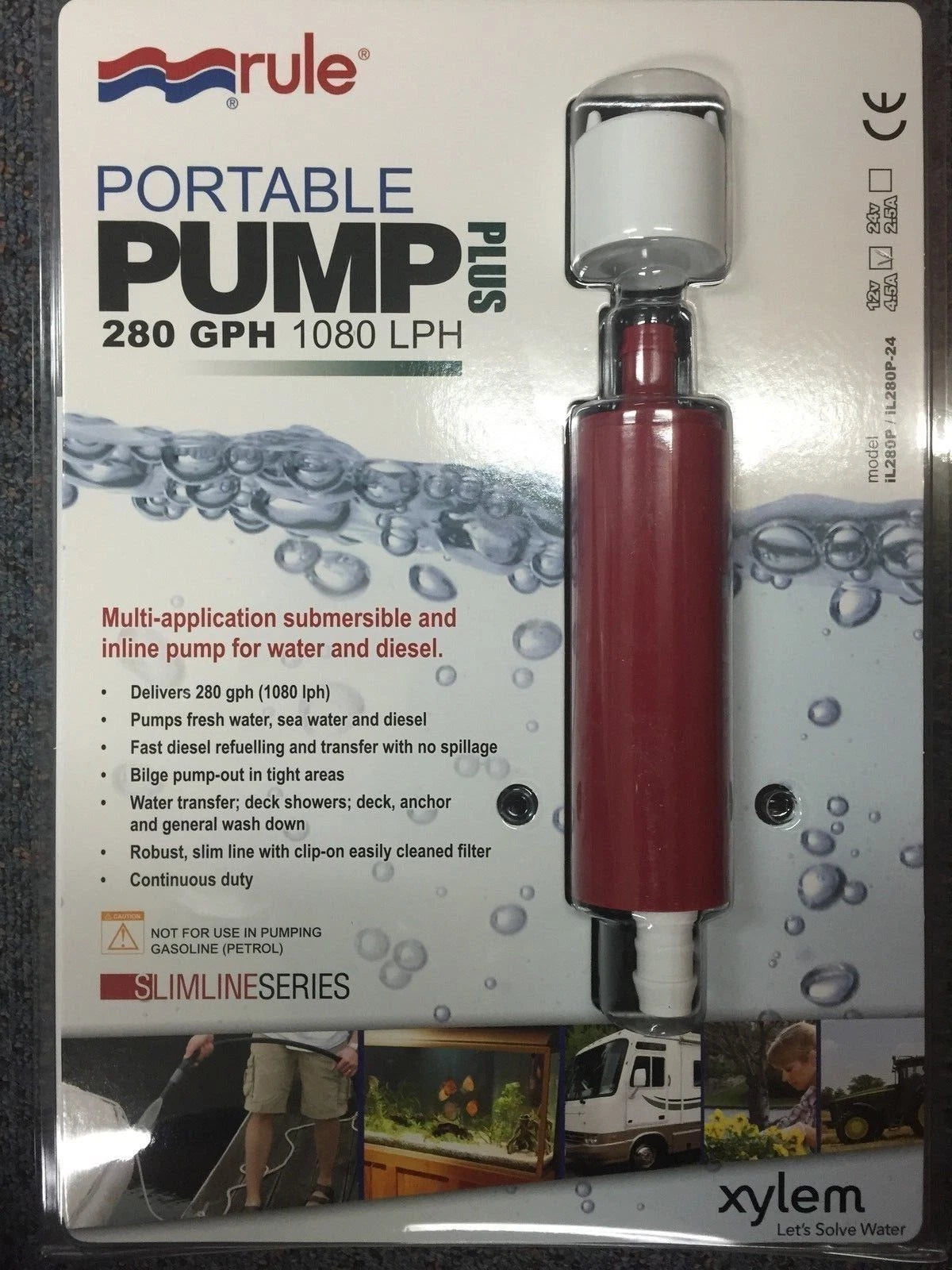Submersible Inline Pump IL280P for Diesel Water (24V)