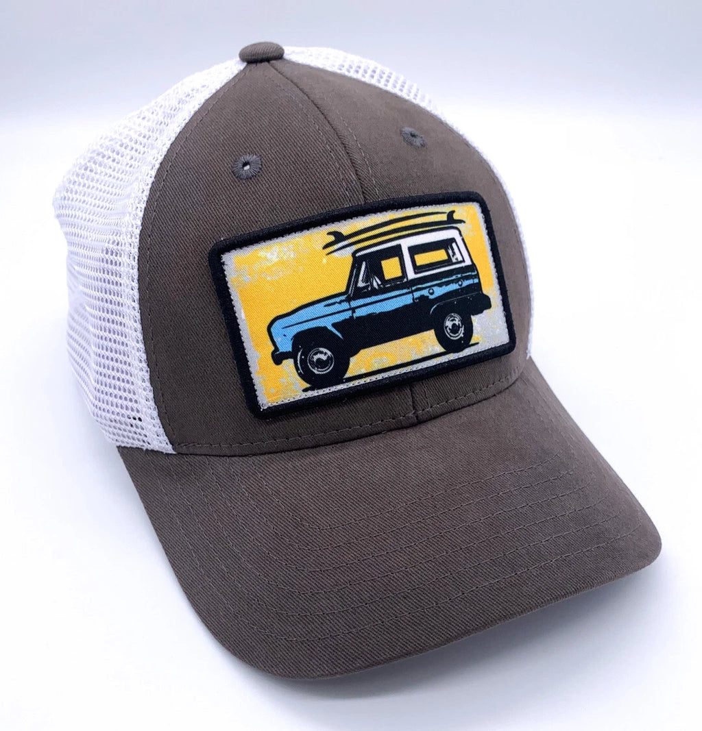 Ford Bronco Hat Cap Brown Blue Embroidered Patch Mesh Back for Bronco (2021–2024)