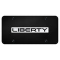 Chrome Name on Black License Plate - Officially Licensed for Jeep Liberty