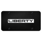 Chrome Name on Black License Plate - Officially Licensed for Jeep Liberty