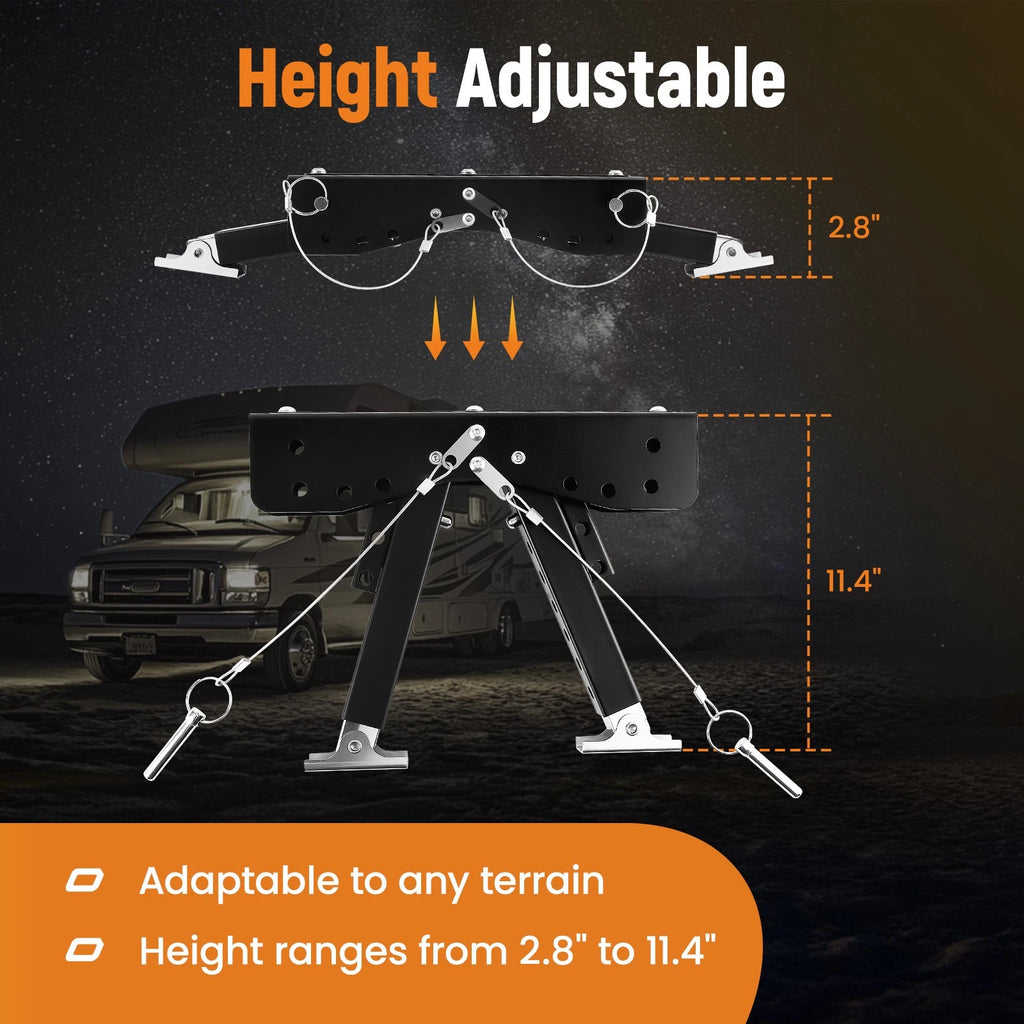 Step Stabilizer Kit for RV Travel Trailers and Motorhomes (2.8"–11.4")
