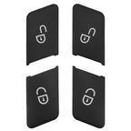 4x Door Unlock Switch Button Trim Cover Matte Black for Mercedes-Benz W204 W212 (2007-2013)