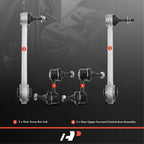 Set of 4 Rear Upper Control Arm Sway Bar Links for BMW E39 (1997–2003)
