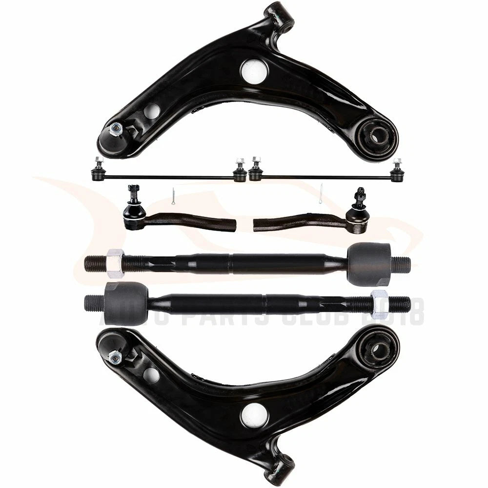 8pcs Suspension Front Control Arms Tie Rods Sway Bars for Toyota Yaris (2007–2008)
