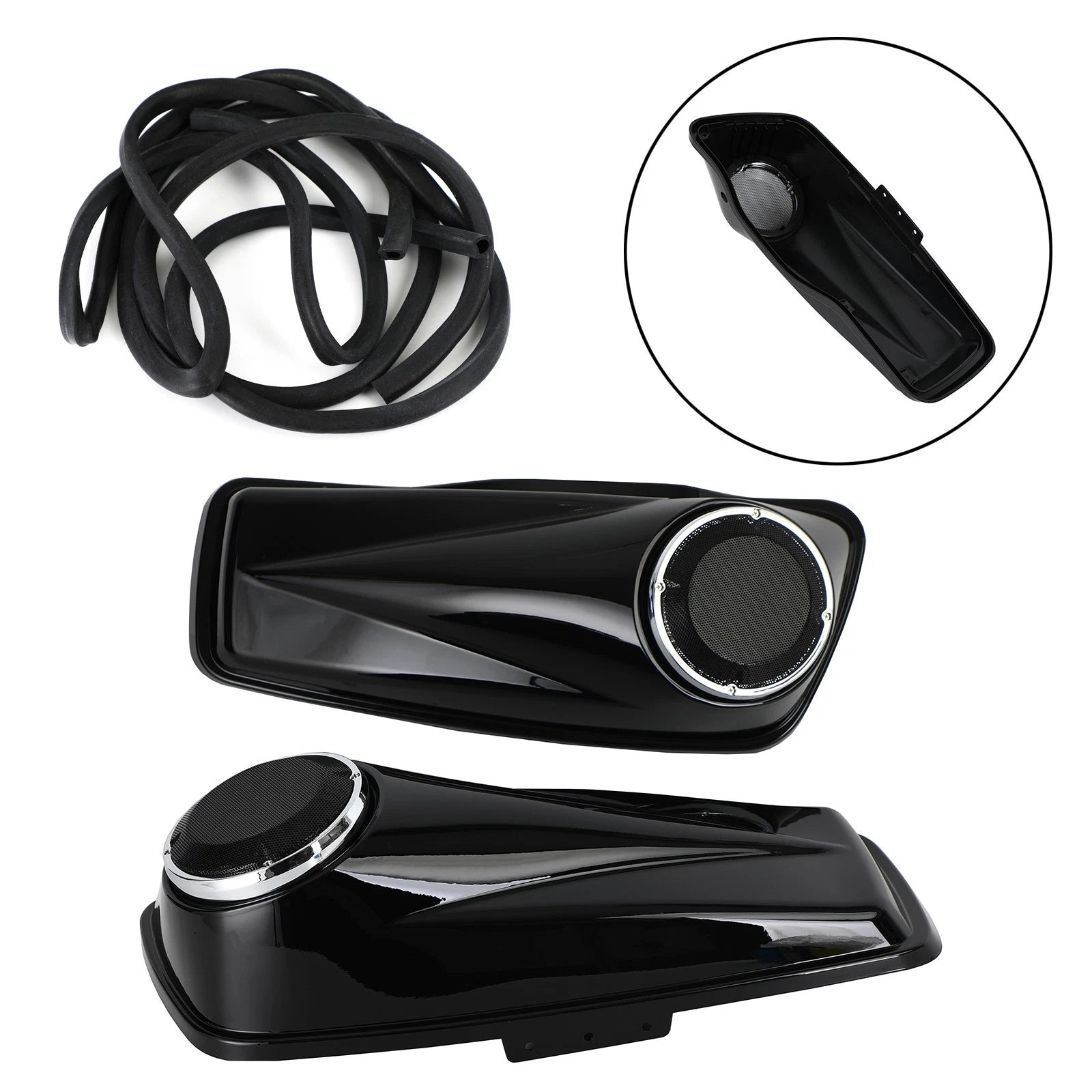 6.5'' Saddlebag Lids for Harley Touring Road Street Electra Glide (2014–2021) #3