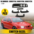 5X Window Switch Panel Bezel Door Handle Trim for VW Jetta MK4 (1998–2004)