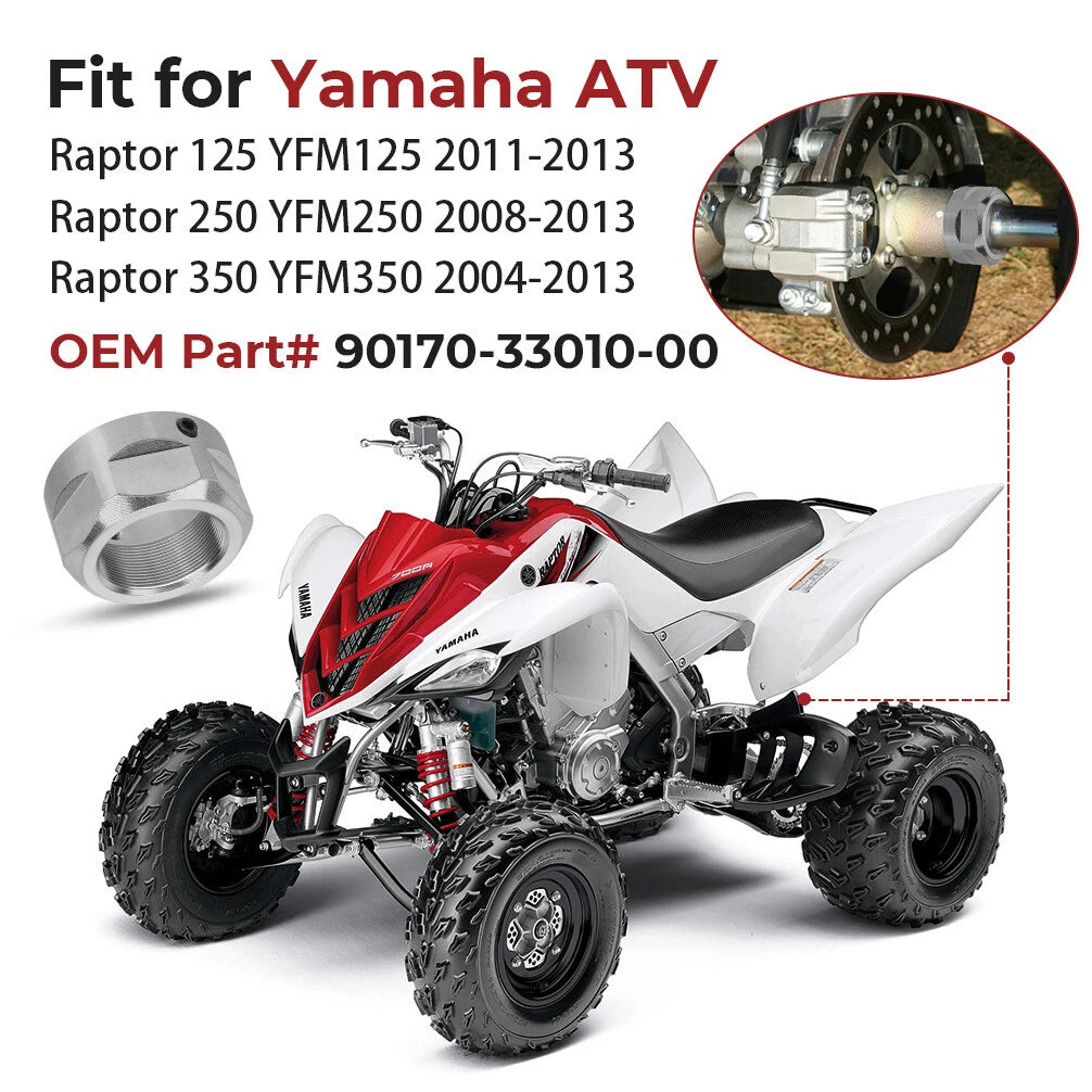 Rear Axle Lock Nut for Yamaha Raptor 125 250 350 (2001–2014)