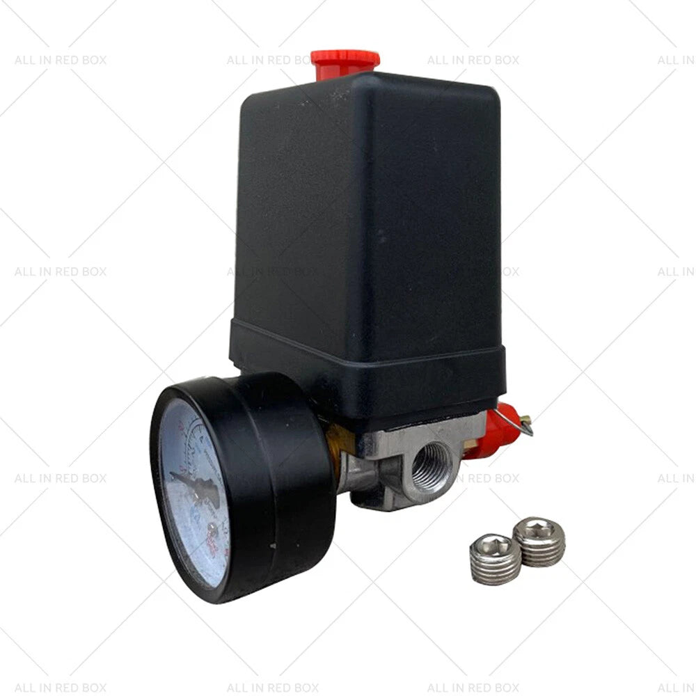 Air Compressor Pressure Switch Manifold Regulator 175psi 4 Port for