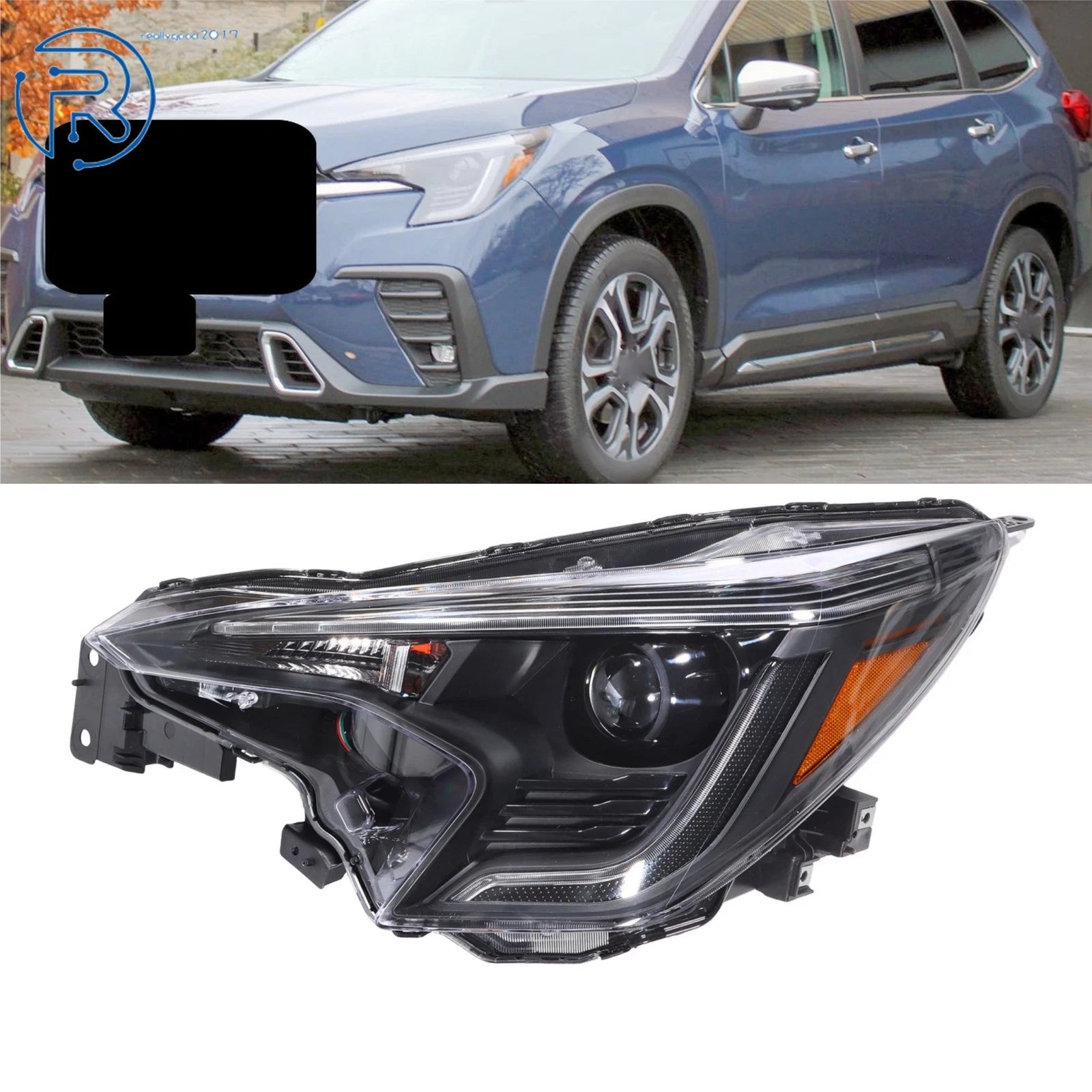 Clear Lens Left Side Black LED Headlight Lamp for Subaru Ascent (2023–2025)
