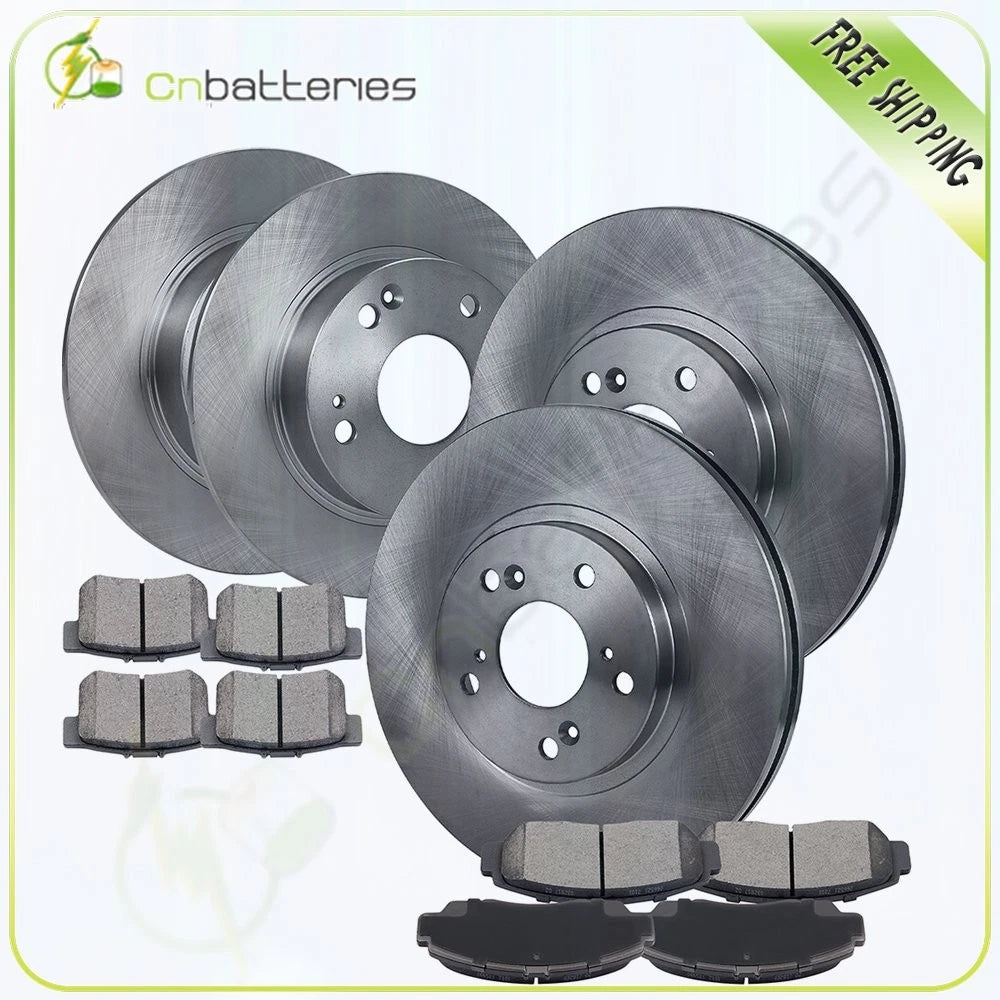 Set of 4 Brake Rotors and Ceramic Pads for Acura TSX (2004–2008) & Honda Accord (2003–2007)