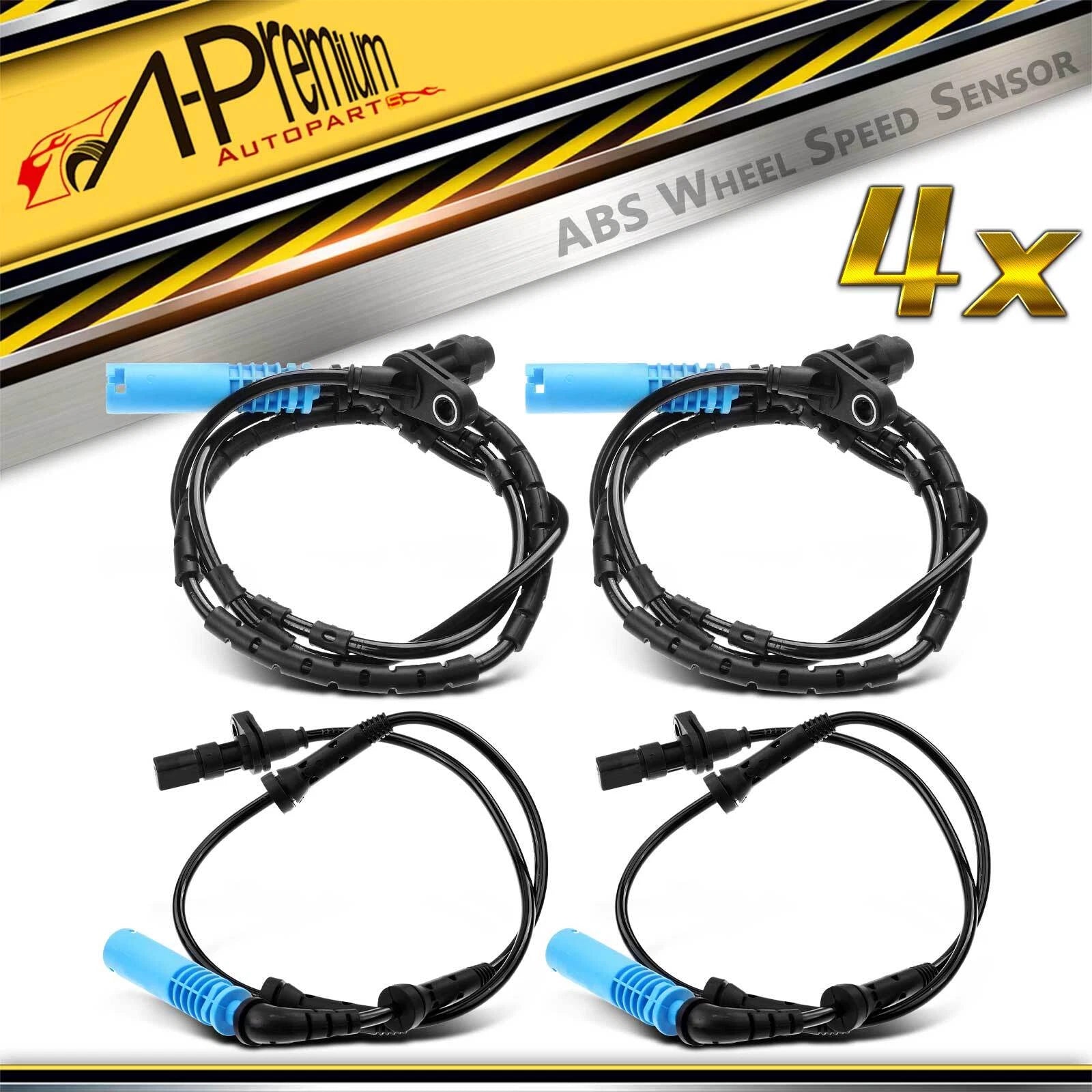 Set of 4 ABS Wheel Speed Sensors for BMW 325xi 330xi (2001–2005)