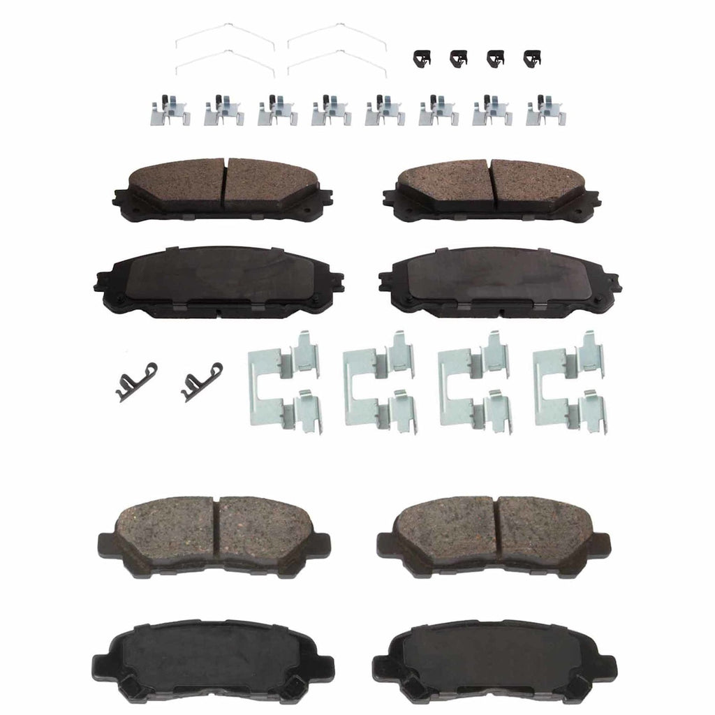 Set of 4 Ceramic Brake Pads for Toyota Highlander (2008–2013)